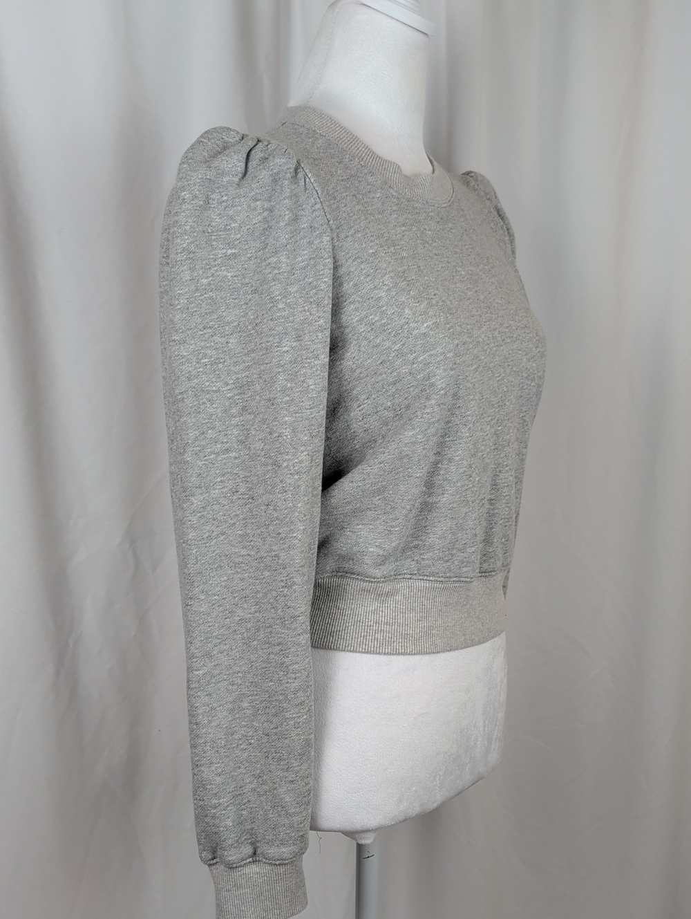 Aritzia Wilfred Free Janine Puff Sleeve Sweatshirt Gray Size XS - Picture 6 of 13